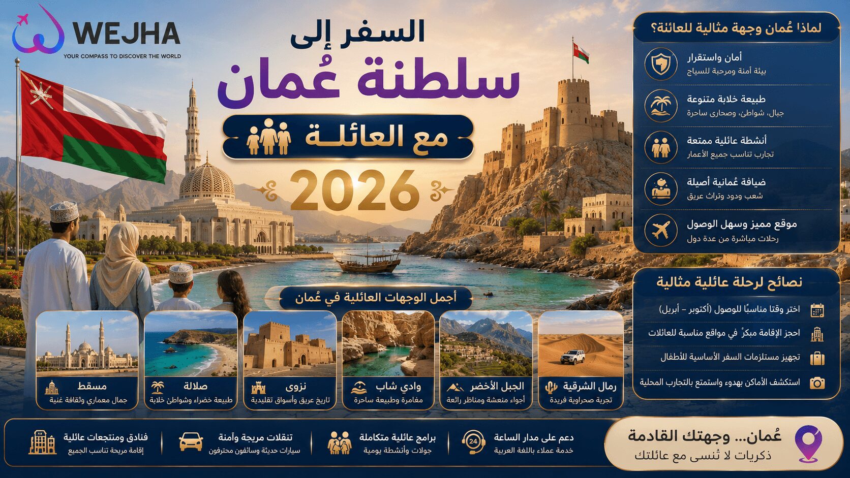 السفر إلى سلطنة عُمان مع العائلة 2026