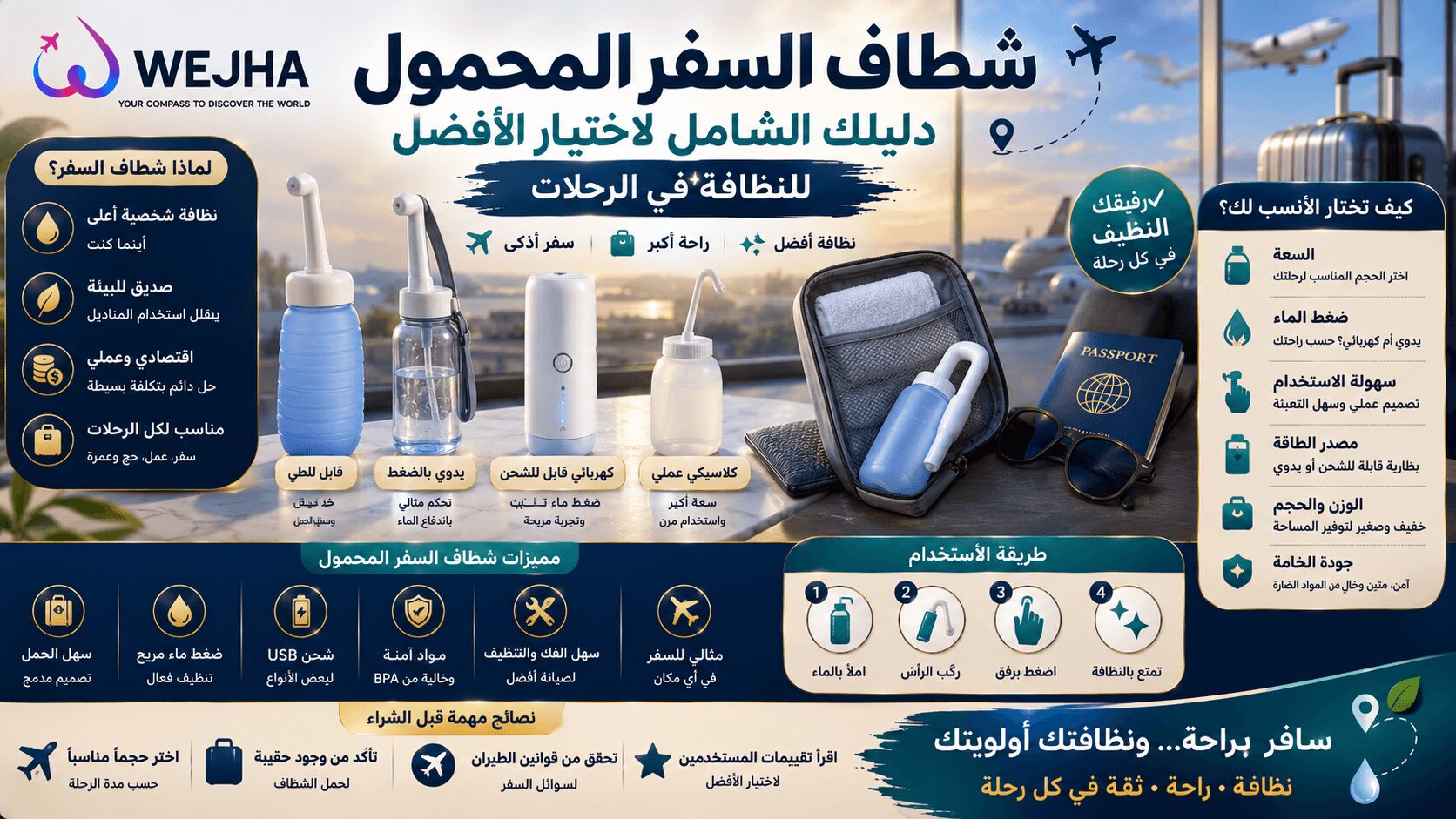 شطاف السفر المحمول