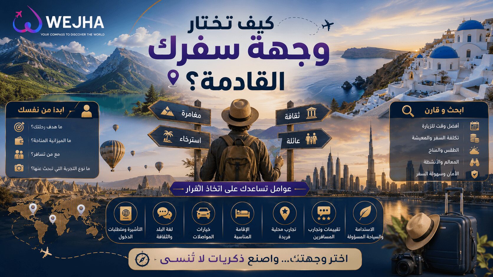 كيف تختار وجهة سفرك القادمة؟
