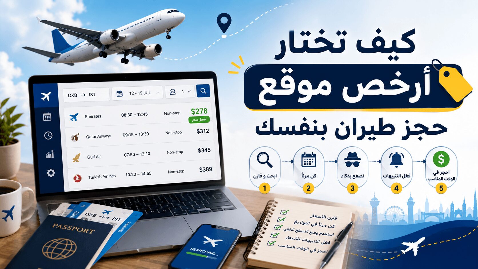كيف تختار أرخص موقع حجز طيران بنفسك؟